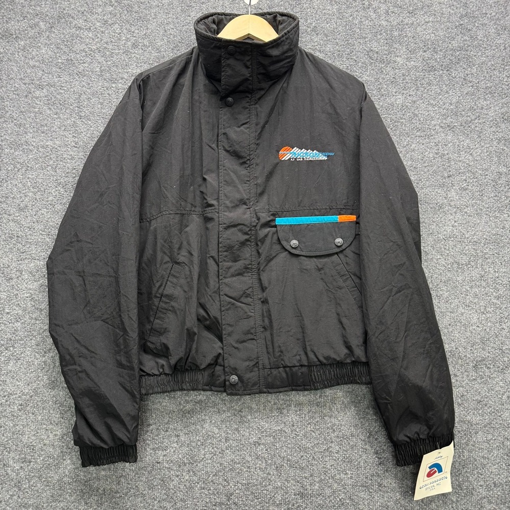 Ashley Sewn Products Raceway Jacket Men's Size L Black USA Made Windbreaker